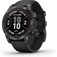 Garmin fēnix 7 Pro Sapphire Solar, Multisport GPS Smartwatch, Built-in Flashlight, Solar Charging Capability, Black