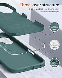 OuXul Designed for iPhone 16 Case,Shockproof Liquid