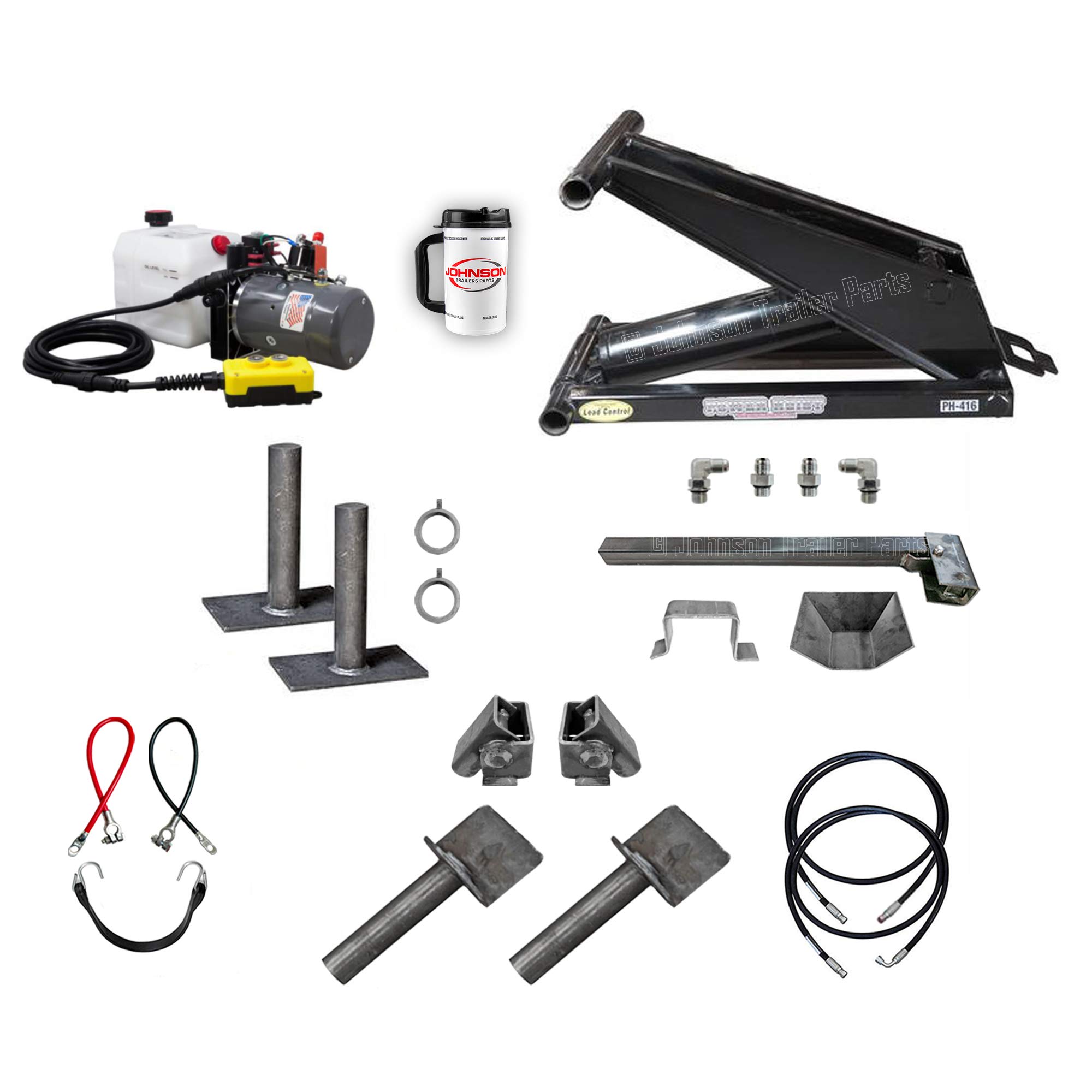 Buy 6 Ton (12,000 lb) Dump Trailer Hydraulic Scissor Hoist Kit PH416