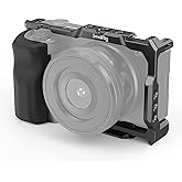 SMALLRIG ZV-E10 Cage with Silicone Handle and Built-in Threaded Holes, Cold Shoe and Quick Release Plate for Sony ZV-E10