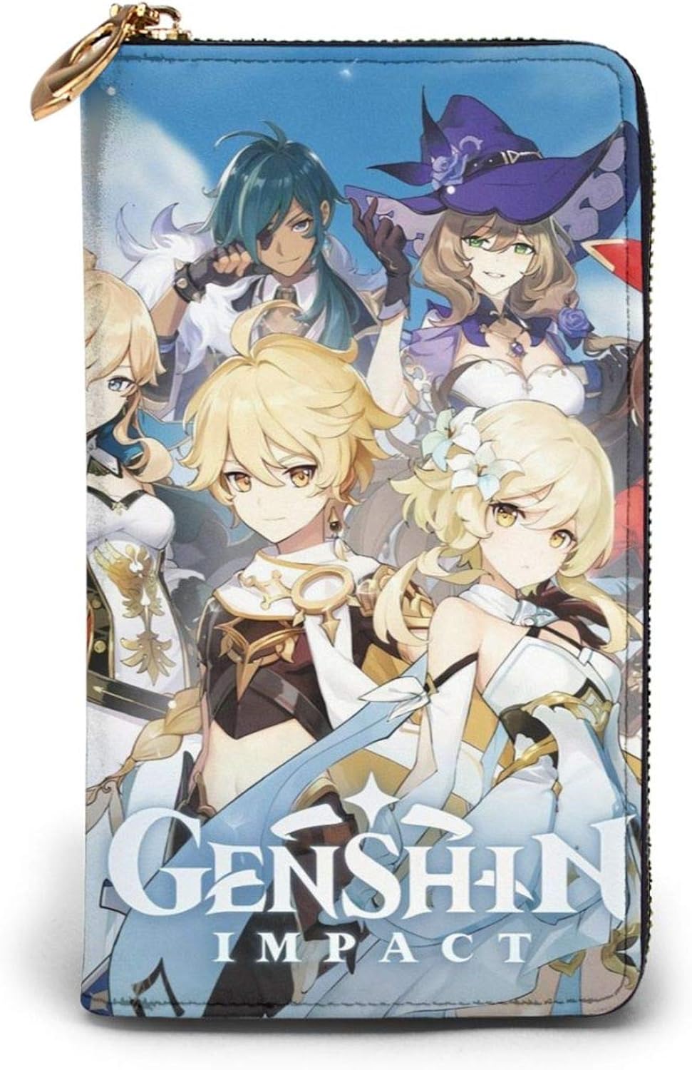 Genshin Impact Leather Zipper Wallet Clutch Can Accommodate Credit Cards Cash Documents Etc Diy Custom Wallet Fashion Credit Card Case At Amazon Women S Clothing Store