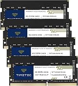 Timetec 32GB (4x8GB) DDR4 2400MHz SODIMM PC4-19200 260-Pin Laptop RAM