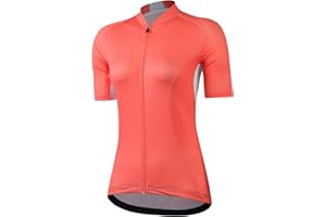 SPOEAR Cycling Jersey Women's Short Sleeve Bike Biking Shirts Full Zip Bicycle Tops Cycling Clothes with 3 Pockets