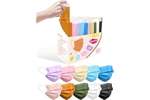 TeNice Face Masks Disposable 100 Pack, 4 Ply ASTM Level 3 Medical Grade, Breathable for Adult Outdoor Protection, Individually Wrapped for Home, School & Office, Classic