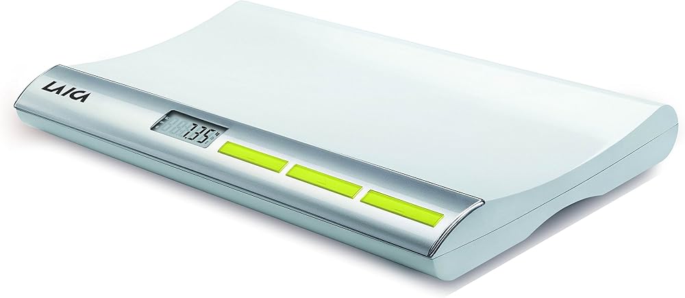 LAICA Electronic Baby Scale, 20g-20kg, Weight Lock Function, Silver
