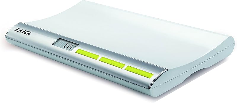 LAICA Electronic Baby Scale, 20g-20kg, Weight Lock Function, Silver