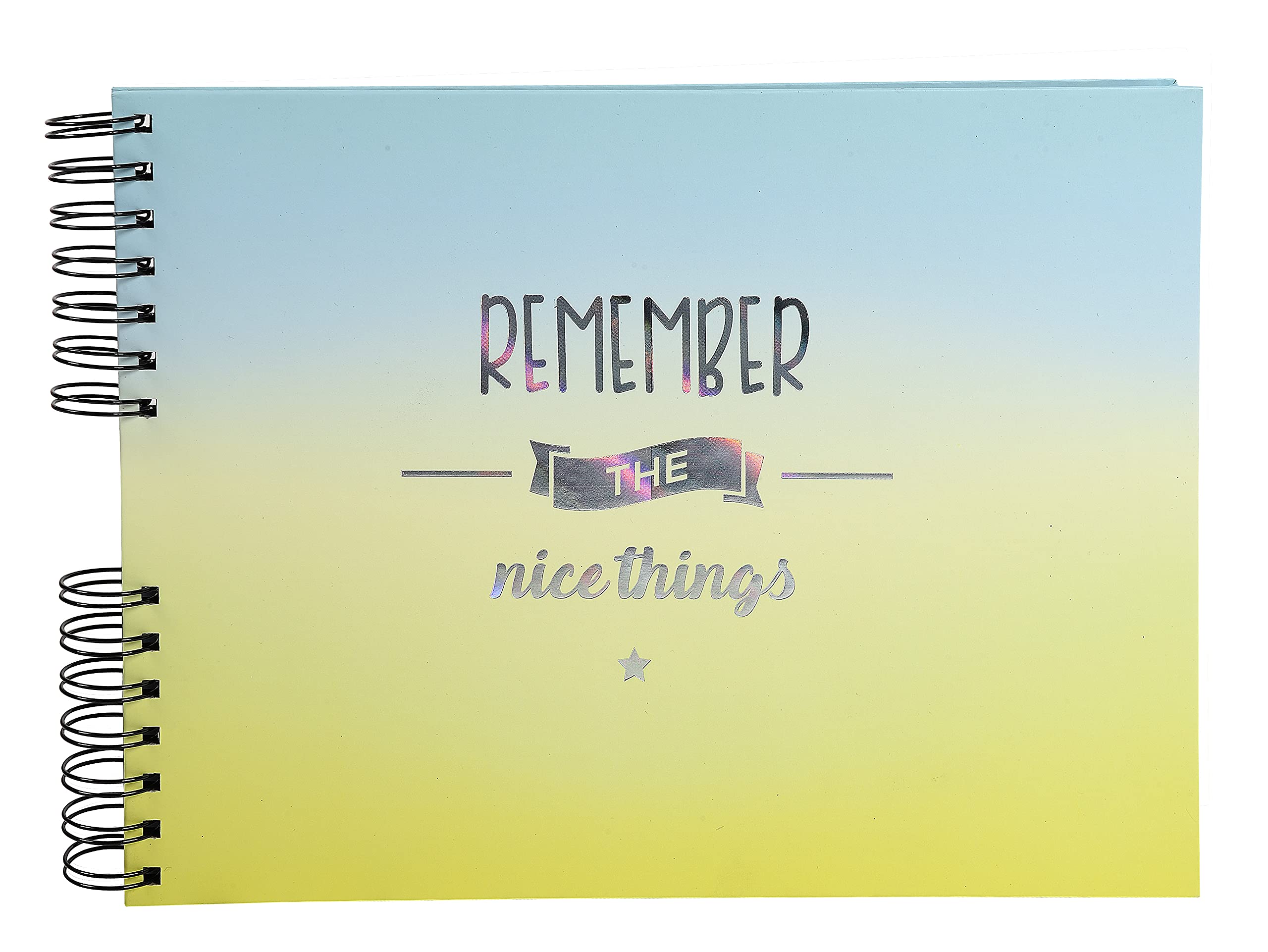 Exacompta - Ref. 16043E - 1 CANDY BLUE spiral photo album 50 black pages for class photos - Format 32x22 cm - matte lamination cover - 150 photos