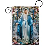 Our Lady of Grace Home Decor Banner Wall Art Patio Lawn Porch Room Decorations Small Flag Outdoor Tapestry Yard Sign Catholic Gift Jesus Easter Religious Christian Decorations Poster Made in USA