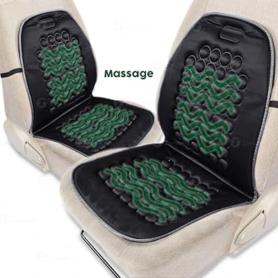 Zone Tech Magnetic Bubble Ultra Comfort Massaging Car Seat Cushion - Set of 2 Classic Black Premium Quality Massaging Padded Car Office Home Seat Cushion for Stress Free All Day