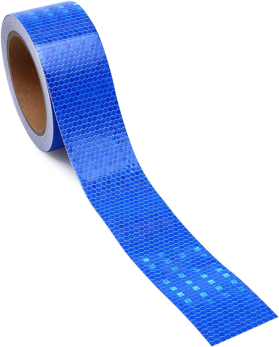 2" X 30 Feet Reflective Safety Blue Tape Roll Adhesive Stickers For Cars Motorcycles Bicycles