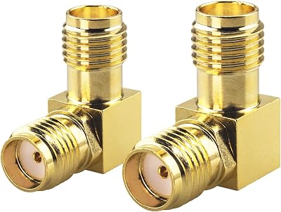 Boobrie SMA Female to Female Right Angle Connector 90 Degree DC-18GHz Signal