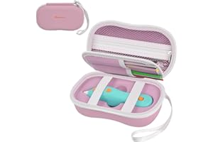 AGAINMORE Case Compatible with 3Doodler Start+ Essentials (2024,2023), 3D Pen Set Storage Organizer with 4-Pockets Divider for Filament Refill Packs & USB Cable, Kids Art Activity Carrier Box (Case Only)-Pink