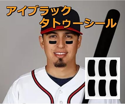 Amazon Wolken アイブラック タトゥーシール 12枚 6回分 お試し用セット スポーツ Eyeblack 野球 スラッガー アイパッチ Wolken ウェア