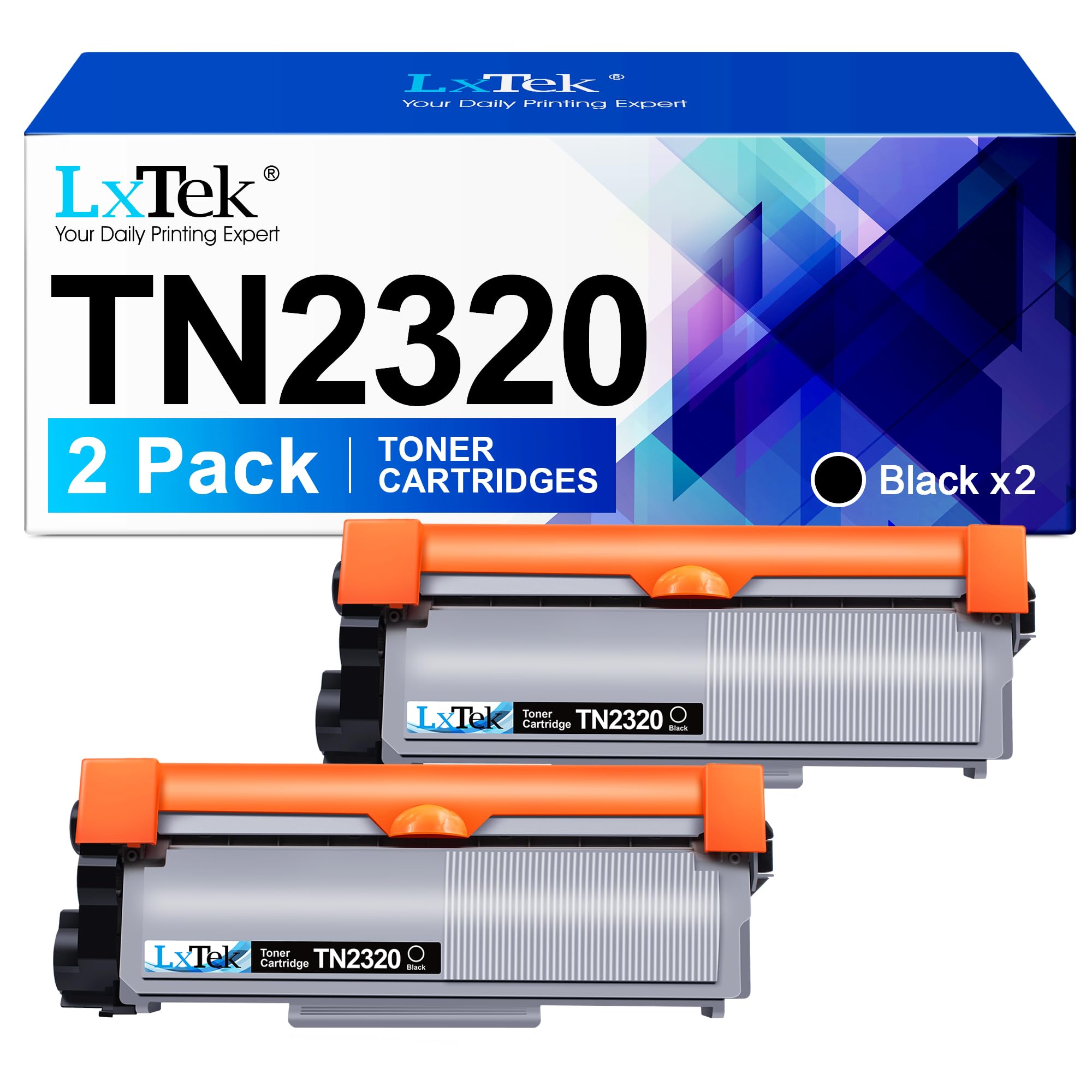 LxTek TN2320 Compatible Toner Cartridge for Brother TN2320 TN2310 TN-2320 for Brother MFC-L2700DN HL-L2300D HL-L2360DN HL-L2340DW DCP-L2500D DCP-L2520DW DCP-L2540DN MFC-L2720DW (Black,2-Pack)