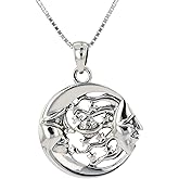 Jewelry Trends Moon Sun Stars Celestial Planet Sterling Silver Pendant Necklace 18"