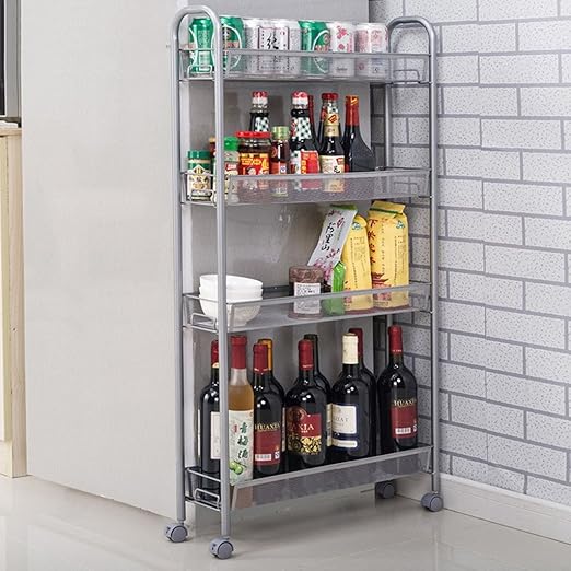 IVHJLP Brecha de Almacenamiento en Rack Estante estantería Nevera ...