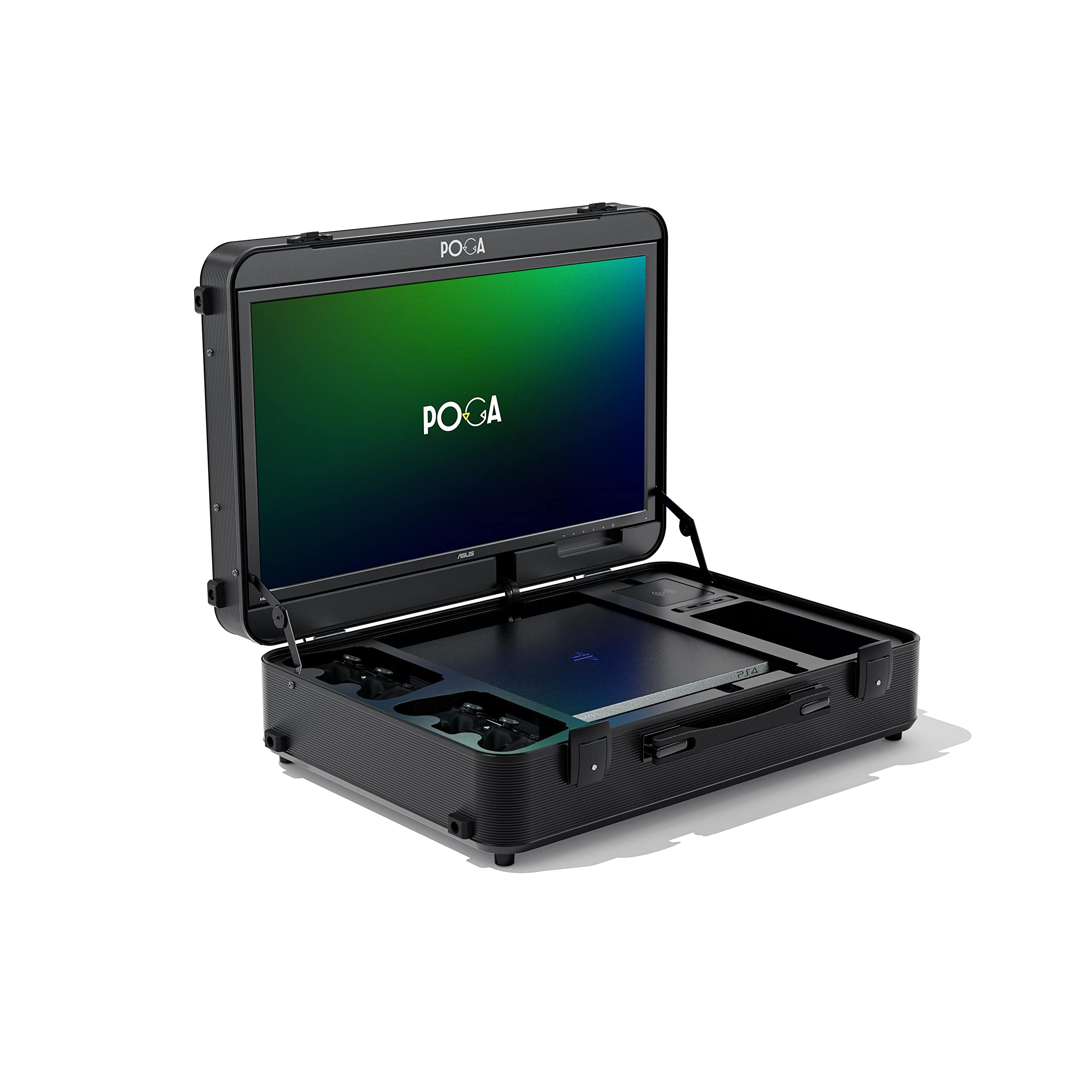 Poga Mua POGA PRO Premium Portable Console Travel Case incl. Trolley and 21 ...