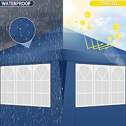 TOOLUCK 10x10 Pop Up Canopy Tent with 3 Sidewalls