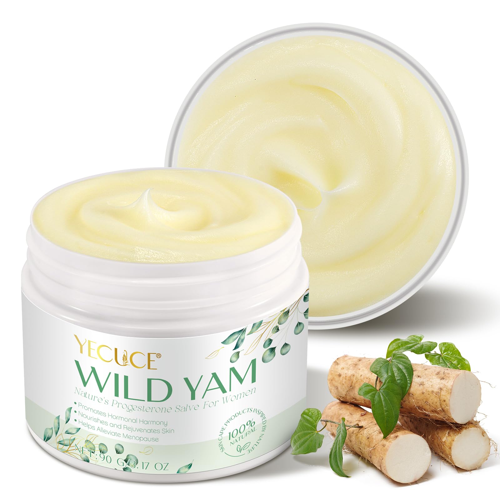 Wild Yam Balancing Cream | 90G Support Natural Relief for Perimenopause and Menopause Symptoms |Support Hormonal Balance for Women| Topical Cream，Women's Organic Wild Yam Root Cream for All Skin Types