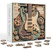 Gears &amp; Strings Steampunk Guitar Puzzle, 1000-Piece 3D Jigsaw for Adults | 1000 precision-cut pieces, steampunk guitar artwork, premium puzzle board, adult gift and decor