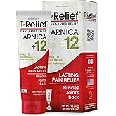 MediNatura T-Relief Extra Strength Discomfort Relief-Naturally-Soothing Cream That Supports Sore Joints-Stiffness & Body Ache Aid-Homeopathic Herbal Rub-Fast-Absorbing & Non-Sticky Lotion - 2 oz