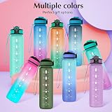 EYQ 1L Water Bottle with Straw, Time Marker, Tritan BPA-Free Leak Proof view 6