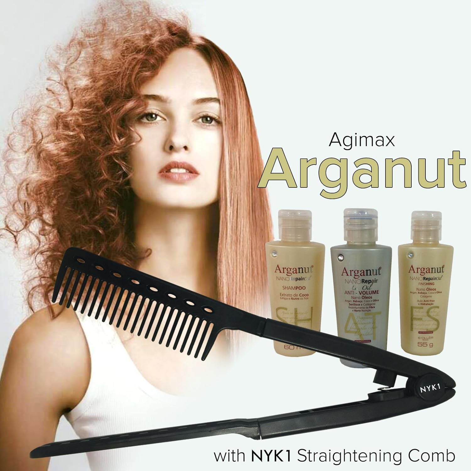 Nyk1 Formaldehyde Free Argan Oil Brazilian Blow Dry Nano Keratin