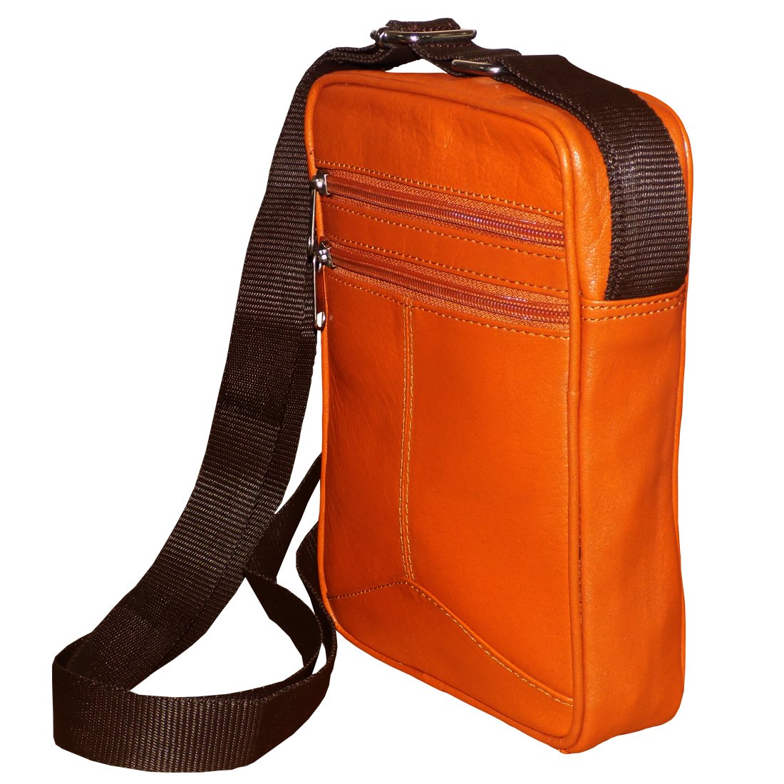 style98 tan genuine leather travel messenger bag for men,boys,girls & women