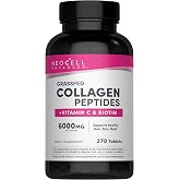 NeoCell Advanced Collagen Peptides | 270 Tablets | 6000mg | for Women and Men | with Vitamin C &amp; Biotin | Non-GMO, Gluten &amp; Soy Free