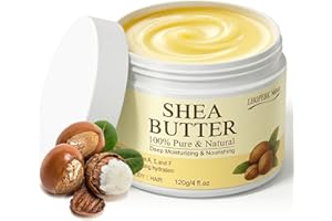 Shea Butter Raw Organic: 4.2FL.OZ Pure Virgin Unrefined Body Butter Raw Organic Pure Shea for Face & Body
