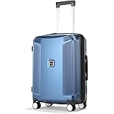 Pirtecin 28 Inch Luggage with Spinner Wheels, Lightweight Expandable PC Hardside Large Checked Luggage with TSA Lock, Durable Rolling Suitcase, Blue