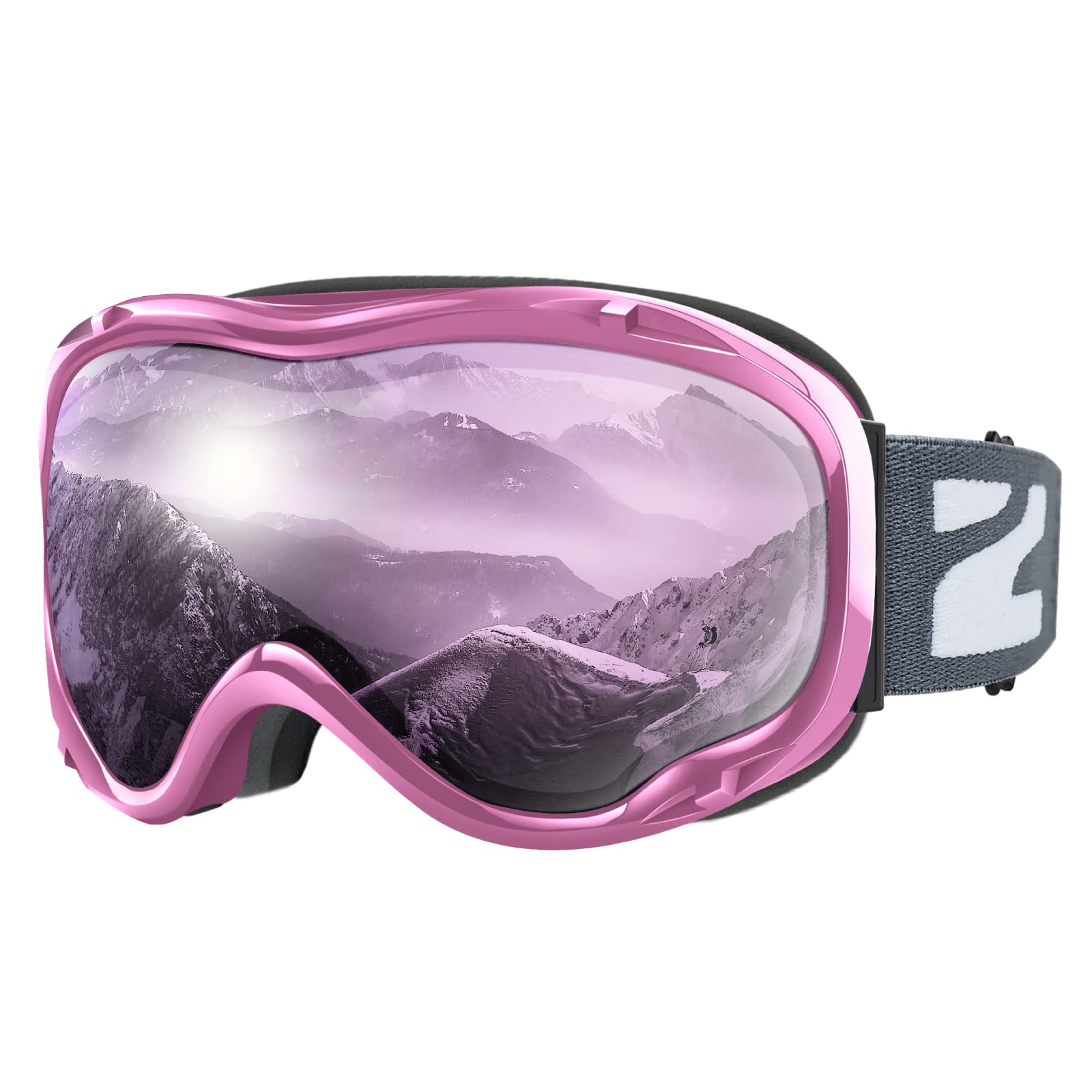 ZIONOR Lagopus Ski Snowboard Goggles UV Protection Anti fog Snow Goggles for Men Women Adult Youth Image