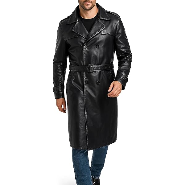 NM-Fashions WW2 German Classic Coat SS Leather Full Length Army