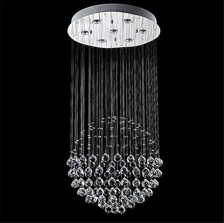 Light Kristallkronleuchter-Moderne Silberne Chrom-Deckenleuchte mit