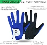 FINGER TEN Kids Golf Gloves All Weather Left Right Hand Blue Medium Pair view 2