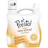 Amazon Brand - Presto! Concentrated Fabric Softener, Fresh Scent, 250 Loads, 100 Fl Oz