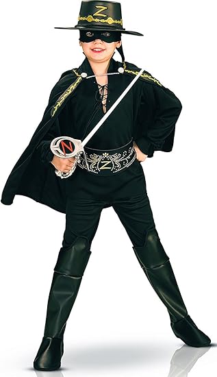 Buon Natale Zorro.Rubie S I 37426m Costume Zorro Per Bambino Multicolore Taglia M 5 7 Anni Amazon It Giochi E Giocattoli