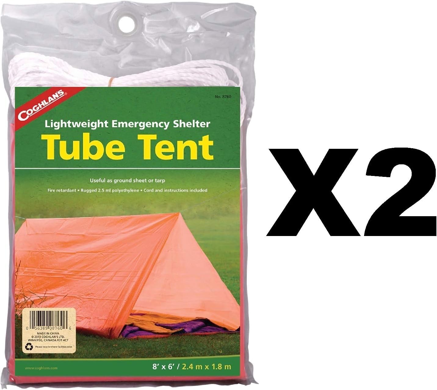 Amazon Com Coghlans 8760 Emergency Tube Tent Sports Outdoors