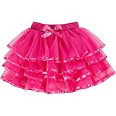 Jastore 4 Layered Tulle Tutu Skirt for Girls Birthday Party Kids Tulle Tutu Skirt Girl Ballet Tutu Skirt
