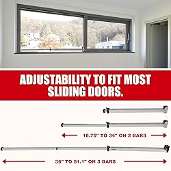 SECURITYMAN Sliding Door Security Bar-Child Proof
