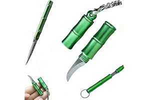 Suweiyuanshiyi 2 PCS Mini Keychain Knife, Keychain Gifts for Men, Grandpa, Papa, EDC Gadgets for Camping, Coolest Gift (Green