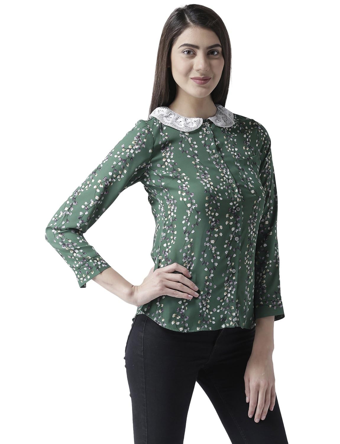 msfq women's floral regular fit top