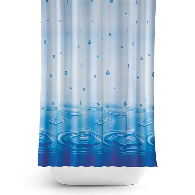 Beautiful extra long shower curtain 100 polyester Wide 180cm x Length
