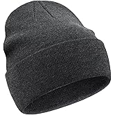 choshion 100% Cotton Beanie Hats for Women Men Winter Soft Warm Knit Cuffed Hats Fisherman Beanie Skull Cap Unisex