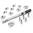TAGVIT 14mm x 18mm Open End Interchangeable Torque Wrench Set, Chrome Vanadium Steel, 1/2 Inch Ratchet Head, 16 Pieces