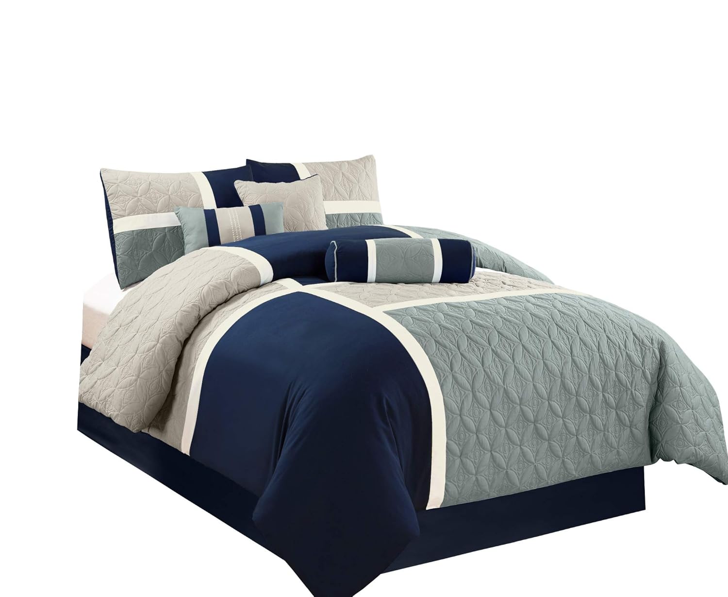 Best Grey And Navy King Bedding