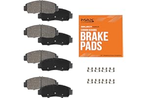 Max Advanced Brakes SelectMAX Front & Rear Brake Pads Set | Fits 2011-2015 Hyundai Sonata| Low-Dust & Quiet | Carbon Ceramic 