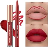 HQDA 12 Pcs Liquid Lipstick Lipliner Set Nude Matte Waterproof Long Lasting view 2