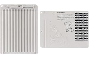 CYFUN DESIGN Mini Score Board Multi-Purpose Scoring Board Envelope Maker with Bone Folder and Guide for Card Making and Paper Crafts Arts Projects Multi-Purpose Scoring Board & Score and Fold Tools