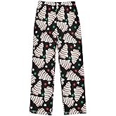 SLHKPNS Christmas Tree Cakes Pajama Pants Long Soft Sleep Pants Elastic Waist PJ Bottoms 6-14 Years